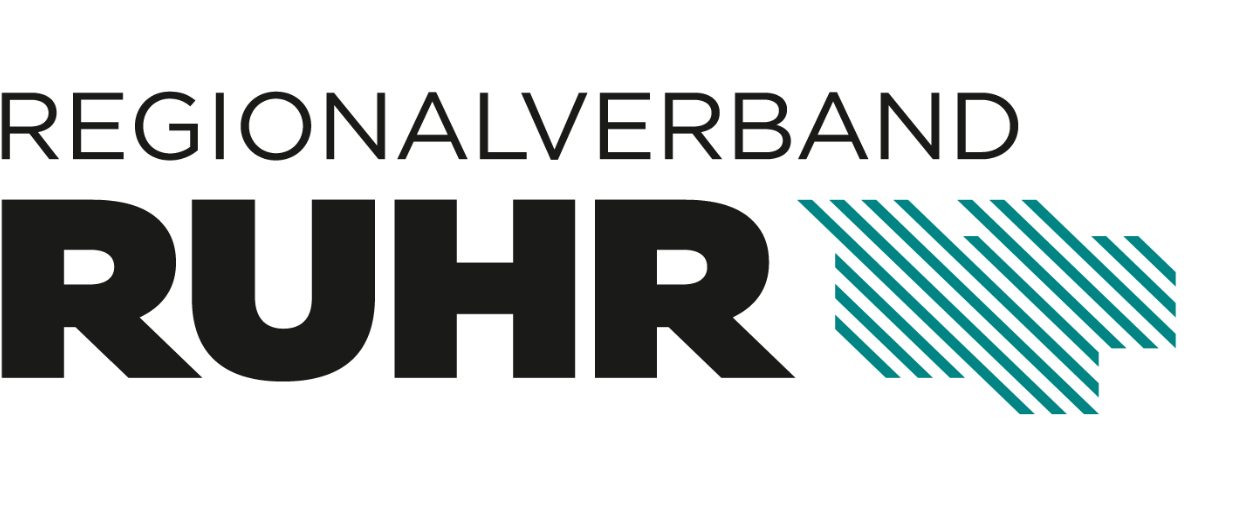 Das Logo des Regionalverband Ruhr mit einer schematischen Darstellung der Ruhrgebietsfläche