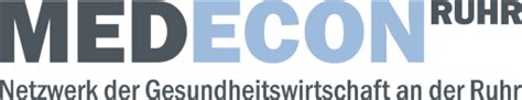 Das Logo der MedEcon Ruhr GmbH mit dem Schriftzug Netzwerk der Gesundheitswirtschaft an der Ruhr
